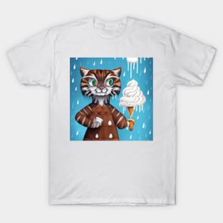 happy tiger love ice cream T-Shirt